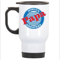 World's Greatest Papa Stainless Steel Travel Mug