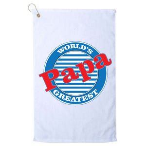 World's Greatest Papa Platinum Collection Golf Towel