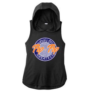 Worlds Greatest Pop-Pop Ladies PosiCharge Tri-Blend Wicking Draft Hoodie Tank