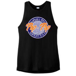 Worlds Greatest Pop-Pop Ladies PosiCharge Tri-Blend Wicking Tank