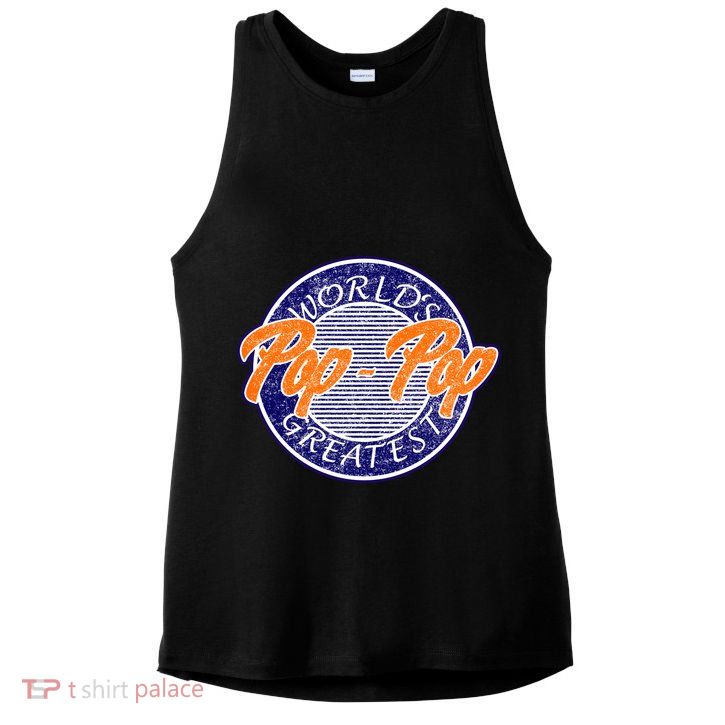 Worlds Greatest Pop-Pop Ladies PosiCharge Tri-Blend Wicking Tank