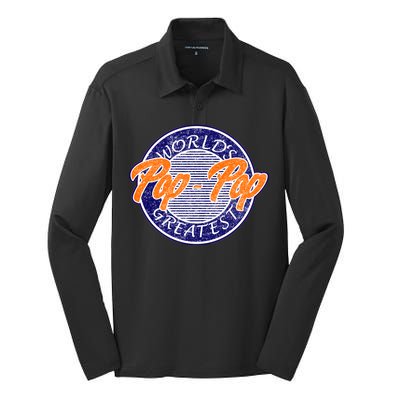 Worlds Greatest Pop-Pop Silk Touch Performance Long Sleeve Polo