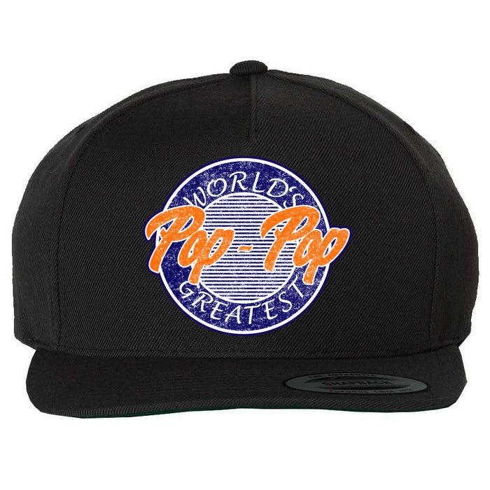 Worlds Greatest Pop-Pop Wool Snapback Cap