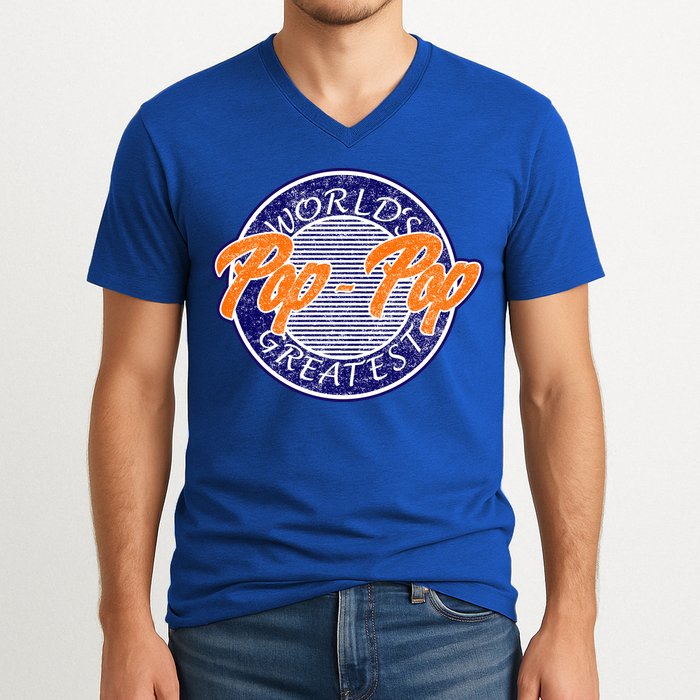 Worlds Greatest Pop-Pop V-Neck T-Shirt
