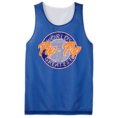 Worlds Greatest Pop-Pop Mesh Reversible Basketball Jersey Tank