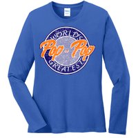 Worlds Greatest Pop-Pop Ladies Long Sleeve Shirt