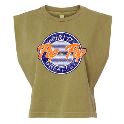 Worlds Greatest Pop-Pop Garment-Dyed Women's Muscle Tee