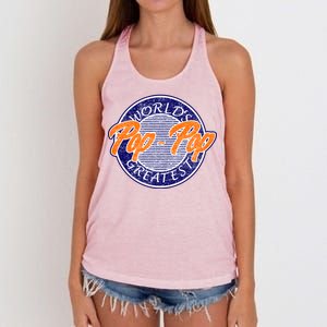 Worlds Greatest Pop-Pop Women's Knotted Racerback Tank