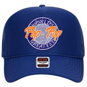 Worlds Greatest Pop-Pop High Crown Mesh Back Trucker Hat