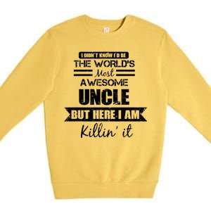 World's Most Awesome Uncle Premium Crewneck Sweatshirt