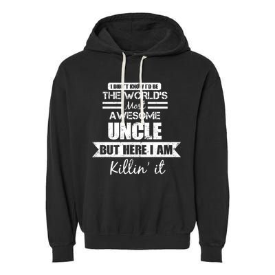 World's Most Awesome Uncle Garment-Dyed Fleece Hoodie