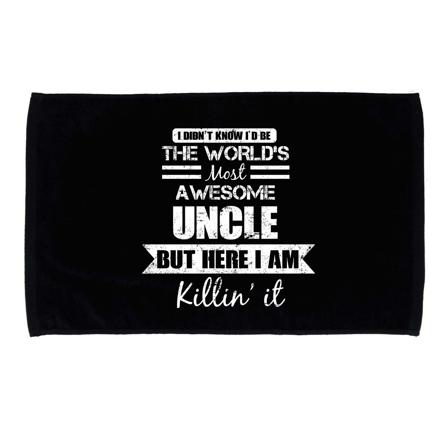 World's Most Awesome Uncle Microfiber Hand Towel