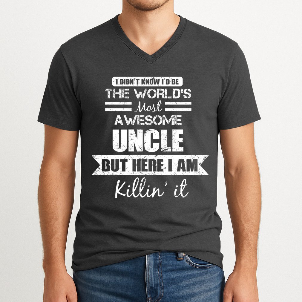 World's Most Awesome Uncle V-Neck T-Shirt
