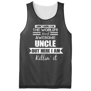 World's Most Awesome Uncle Mesh Reversible Basketball Jersey Tank