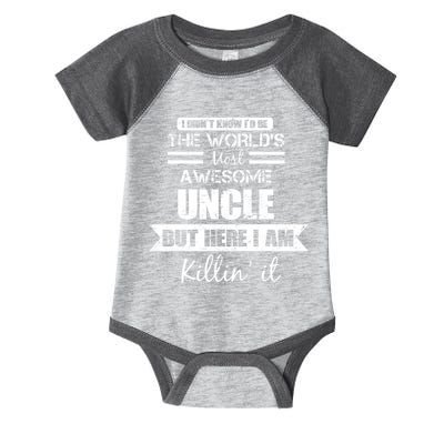World's Most Awesome Uncle Infant Baby Jersey Bodysuit
