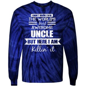 World's Most Awesome Uncle Tie-Dye Long Sleeve Shirt