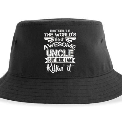 World's Most Awesome Uncle Killing It Sustainable Bucket Hat