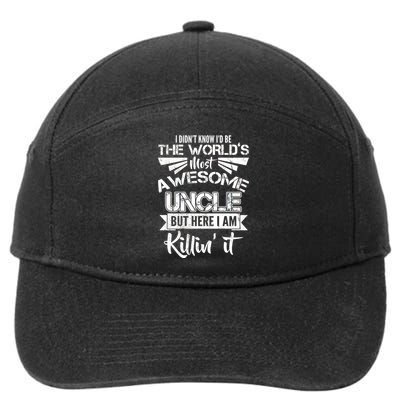 World's Most Awesome Uncle Killing It 7-Panel Snapback Hat