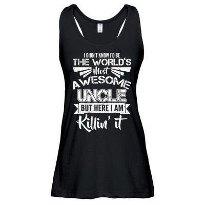 World's Most Awesome Uncle Killing It Ladies Essential Flowy Tank