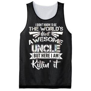 World's Most Awesome Uncle Killing It Mesh Reversible Basketball Jersey Tank