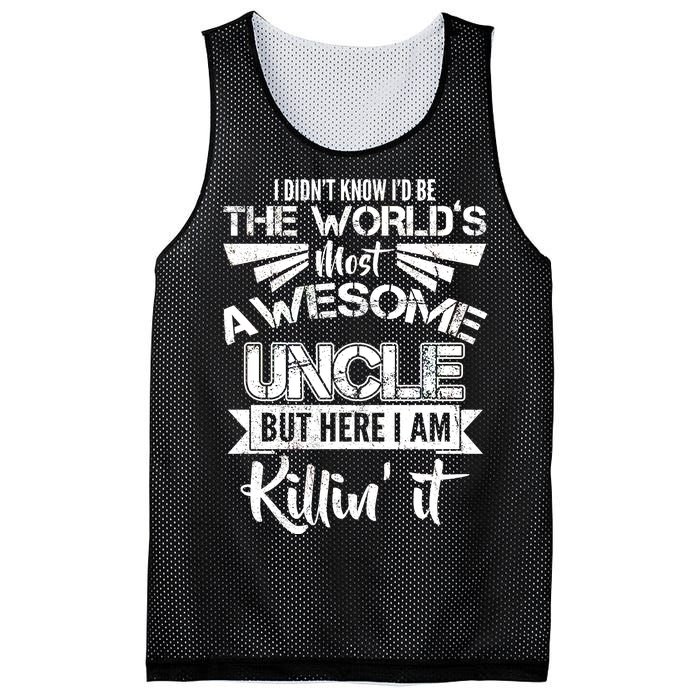 World's Most Awesome Uncle Killing It Mesh Reversible Basketball Jersey Tank