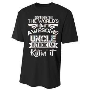 World's Most Awesome Uncle Killing It Performance Sprint T-Shirt