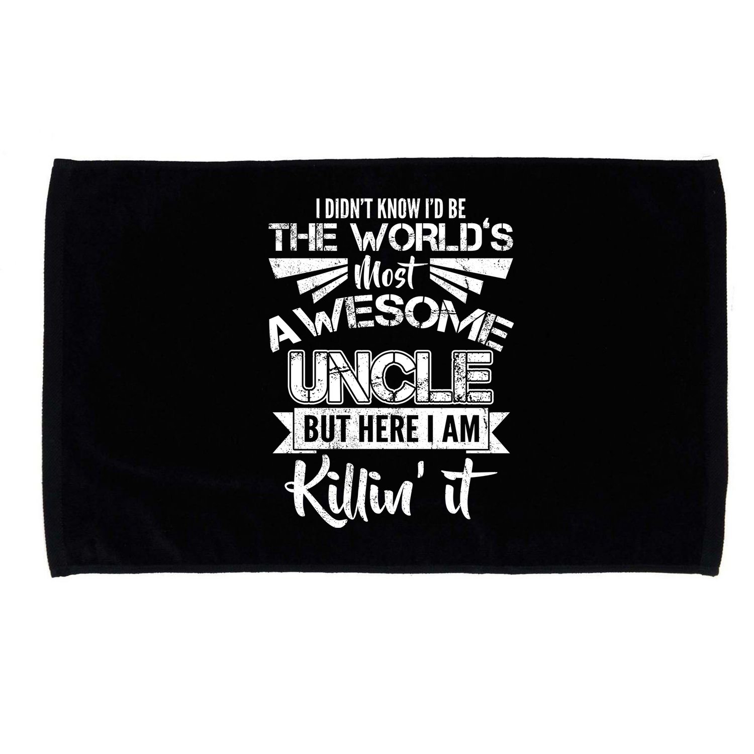 World's Most Awesome Uncle Killing It Microfiber Hand Towel