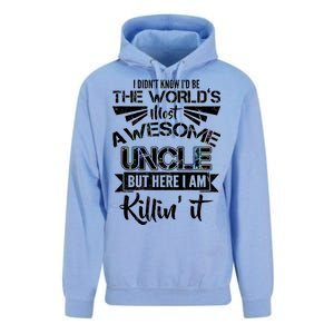 World's Most Awesome Uncle Killing It Unisex Surf Hoodie