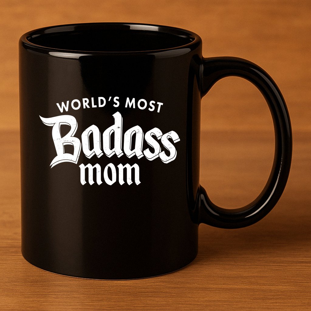 World's Most Badass Mom 11oz C Handle Ceramic Mug