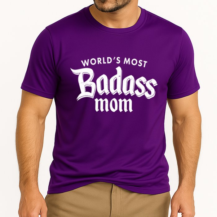 World's Most Badass Mom Cooling Performance Crew T-Shirt