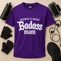 World's Most Badass Mom Cooling Performance Crew T-Shirt