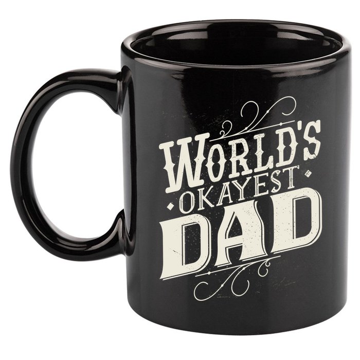 World's Okayest Dad 11oz C Handle Ceramic Mug