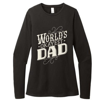 World's Okayest Dad Womens CVC Long Sleeve Shirt