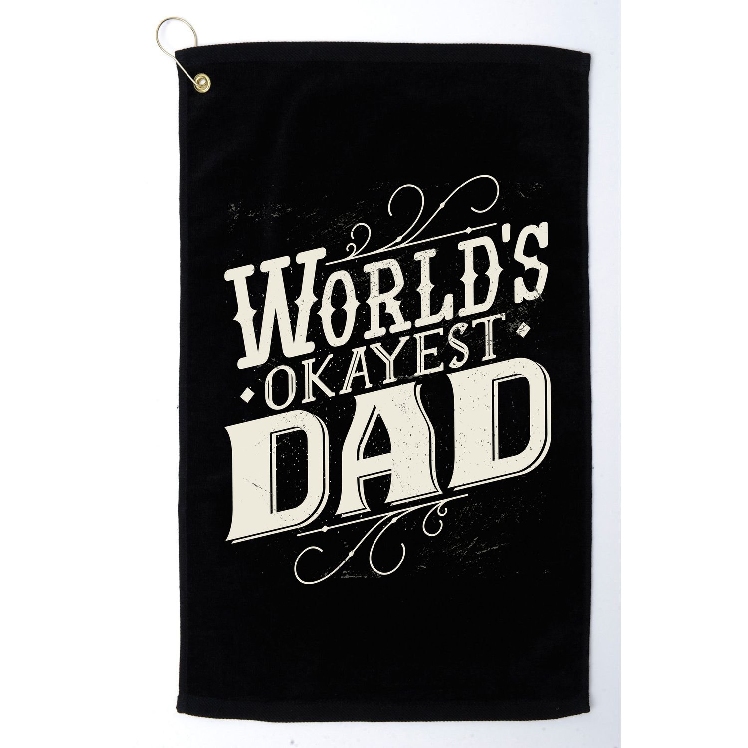 World's Okayest Dad Golf Towel