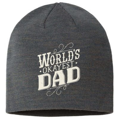 World's Okayest Dad Sustainable Beanie