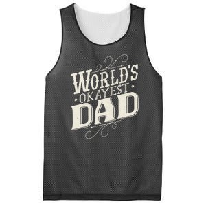 World's Okayest Dad Mesh Reversible Basketball Jersey Tank