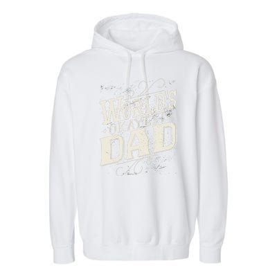 World's Okayest Dad Garment-Dyed Fleece Hoodie