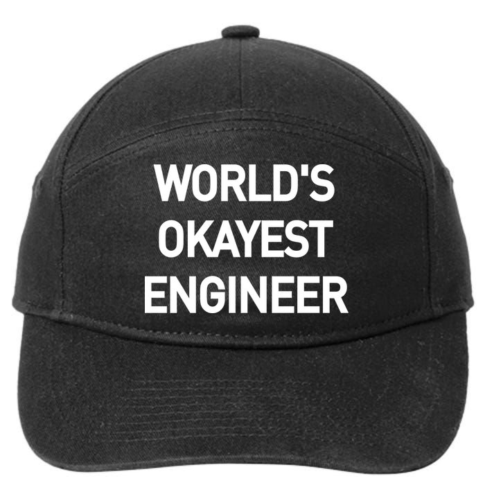World's Okayest Engineer 7-Panel Snapback Hat