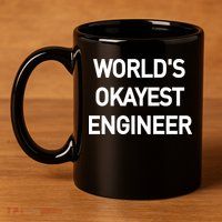 World's Okayest Engineer 11oz C Handle Ceramic Mug