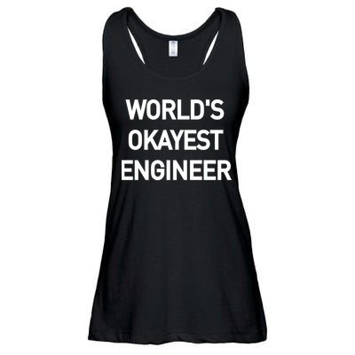 World's Okayest Engineer Ladies Essential Flowy Tank