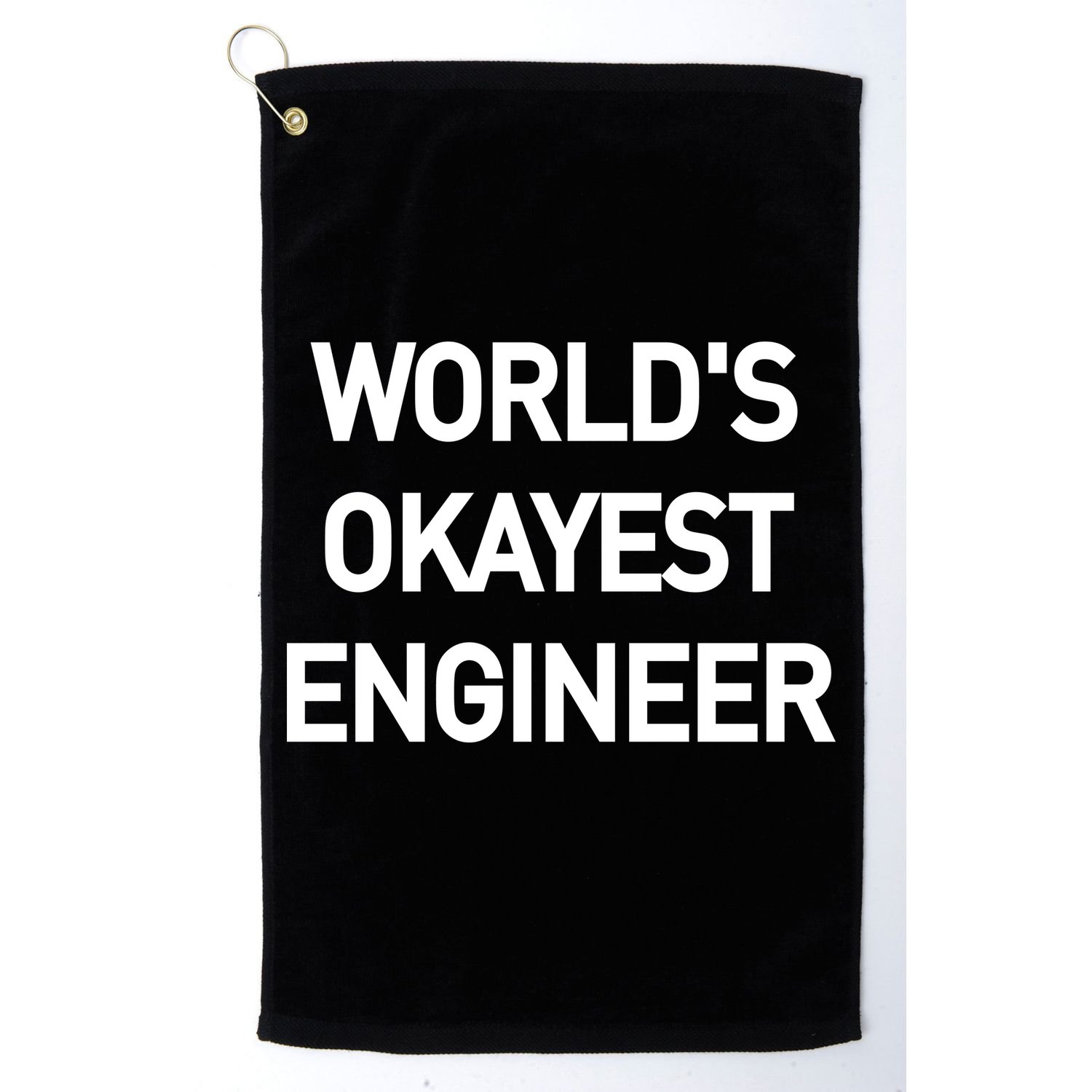 World's Okayest Engineer Golf Towel