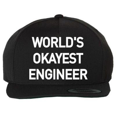 World's Okayest Engineer Wool Snapback Cap