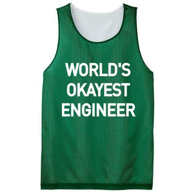 World's Okayest Engineer Mesh Reversible Basketball Jersey Tank