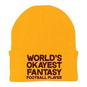 World's Okayest Fantasy Football Player Knit Cap Winter Beanie