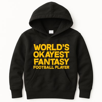 World's Okayest Fantasy Football Player Kids Hoodie