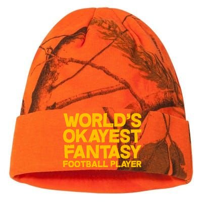 World's Okayest Fantasy Football Player Kati Licensed 12" Camo Beanie