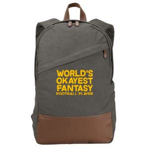 World's Okayest Fantasy Football Player Cotton Canvas Backpack