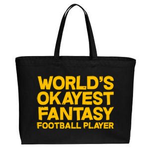 World's Okayest Fantasy Football Player Cotton Canvas Jumbo Tote