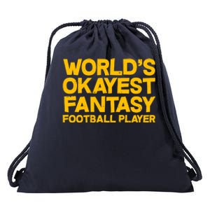 World's Okayest Fantasy Football Player Drawstring Bag