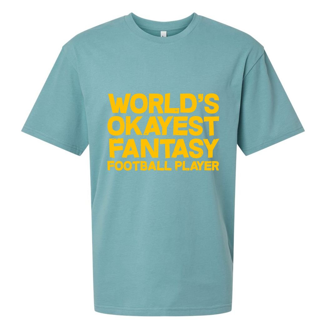 World's Okayest Fantasy Football Player Sueded Cloud Jersey T-Shirt